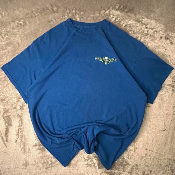 A Diesel Life “Unleash Your Inner Diesel” Blue Skeleton Graphic T-shirt L-XL - Picture 1 of 6